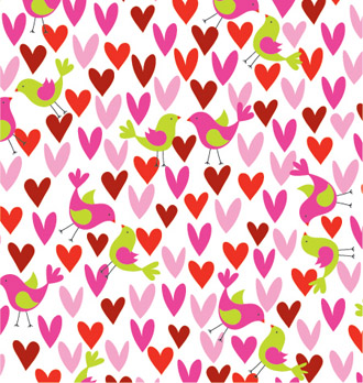 hearts with birds